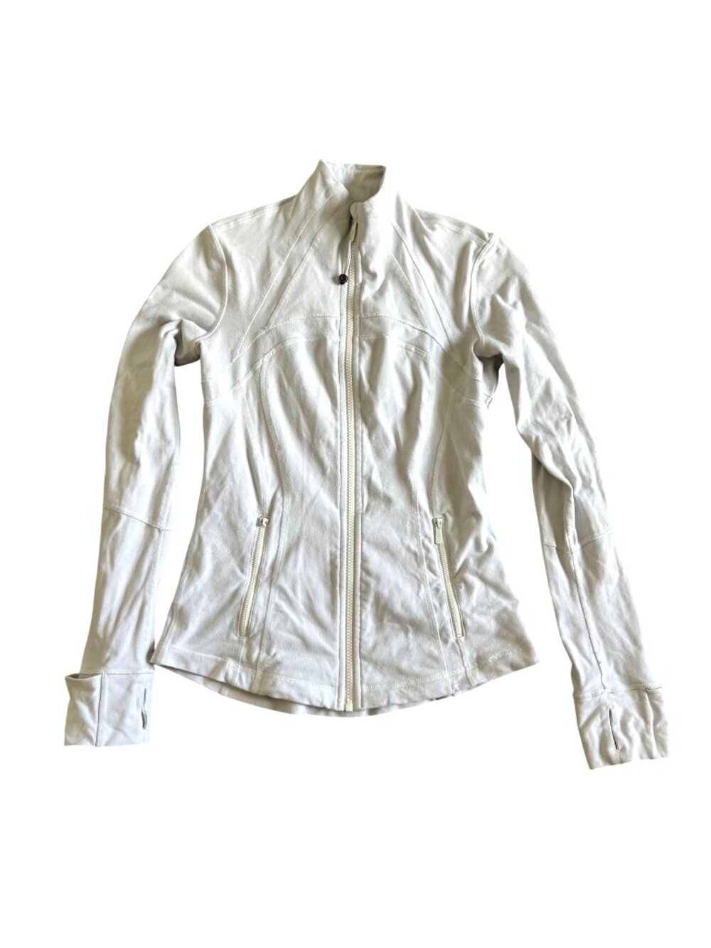 Lululemon Womens Sz 6 White Full-Zi Define Jacket With Zippered Pockets